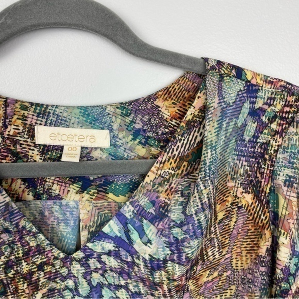 Etcetera Multicolored Blouse Abstract Animal Prin… - image 5